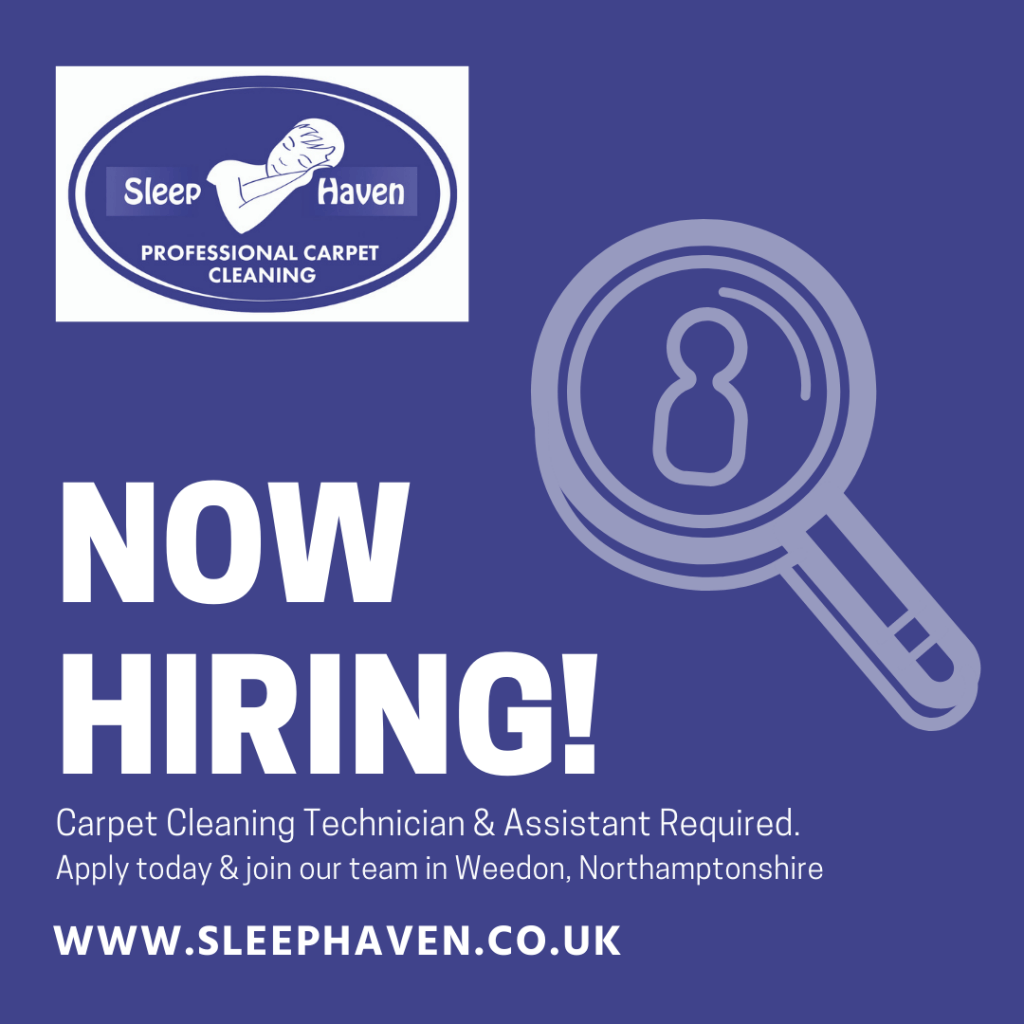 Sleephaven Now Hiring Post (1) Carpet Cleaning Technician