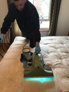 Deep Cleaning to a mattress to remove dust mites